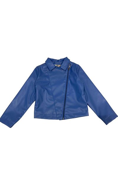 Çikoby Cikoby Girl's Leather Jacket 3-8 Years Blue
