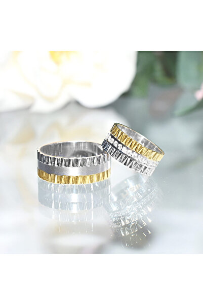 Lilarote Pırlanta Çift Alyans 14 Ayar