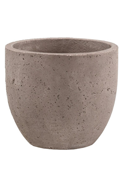 Haca وعاء زراعة أسمنتي أنيق خفيف الوزن مقاوم للعوامل الجوية مكون من 3 قطع، رملي