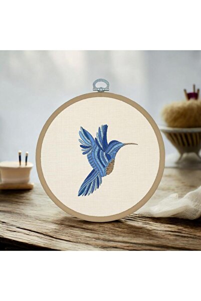 riyaz Kuş - Yuvarlak Pano Kasnak Çap:17cm