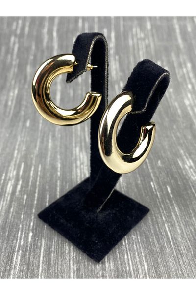 Brethils Mngo Model Thin Modern Hoop Earrings Tarnish-Free Guaranteed Shipped in Gift Box