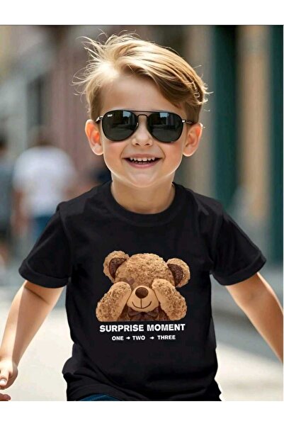 FAVORİST Παιδικό μπλουζάκι από βαμβακερό λαιμόκοψη με διάφορα εμπριμέ