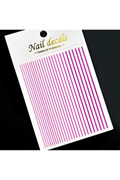 Venalisa Pembe Şerit Tırnak Sticker Nail Art Tırnak Süsleme