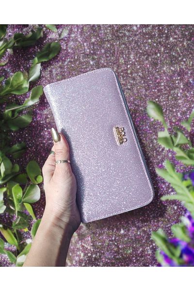 KY Women's Large Size Wallet - Lose Weight with Card Holder and Phone Glitter
