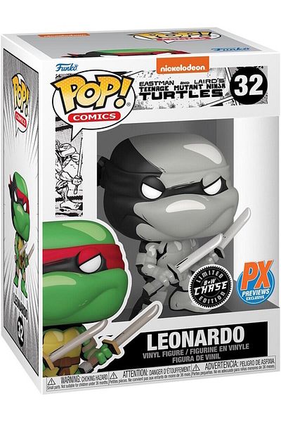 Funko مجسم ليوناردو 32 PX B+W Limited Chase Edition