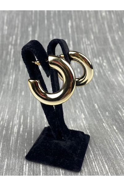 Brethils Mngo Model Thin Modern Hoop Earrings Tarnish-Free Guaranteed Shipped in Gift Box
