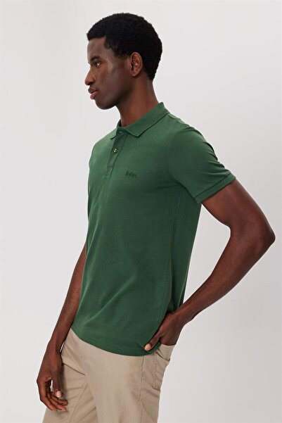 Lee Cooper Δίδυμα ανδρικό μπλουζάκι πόλο με λαιμόκοψη Κ. Πράσινο