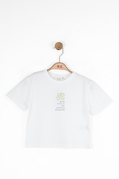 NK Детска тениска Girls' Life 4-8 години Екру