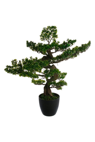 Atmosphera شجرة بونساي صناعية مزخرفة سهلة الصيانة ذات مظهر واقعي مع وعاء 80 سم