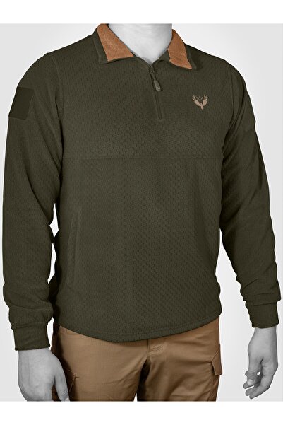 Mudeir Turtleneck Honeycomb Fleece Yalım Khaki, Winter, Anti-Sweat, Operation Fleece