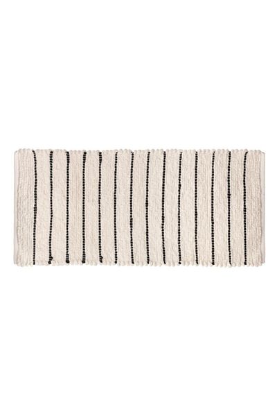 Five Simply Smart Striped Pattern Microfiber Cotton Bath Mat 50 x 120cm