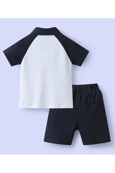 SAPS T-Shirt & Bottom Printed Set - White