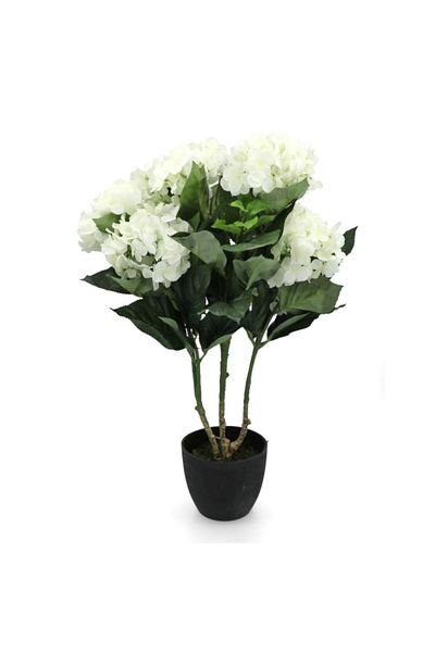 Atmosphera Lightweight Realistic Flat Base Hydrangea Artificial Plant