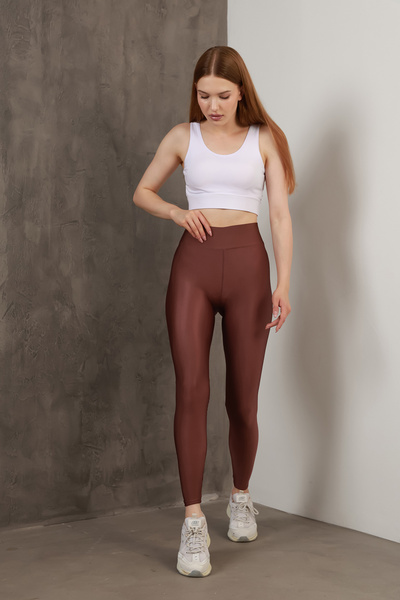 Miss Prova Shiny Disco High Waist Recovery Knitted Leggings Missta2130
