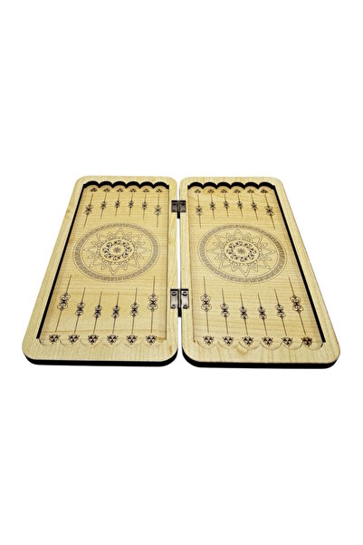 Kenpool 2025 Tavla Seyahat Mini Mobil Çanta Cep Kamp Piknik Kafe Tavla Seti Deri Kılıf  24 X 12 Cm