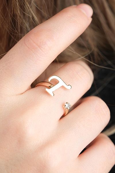 Jack Ferrero Gold Non-Darking Letter Ring