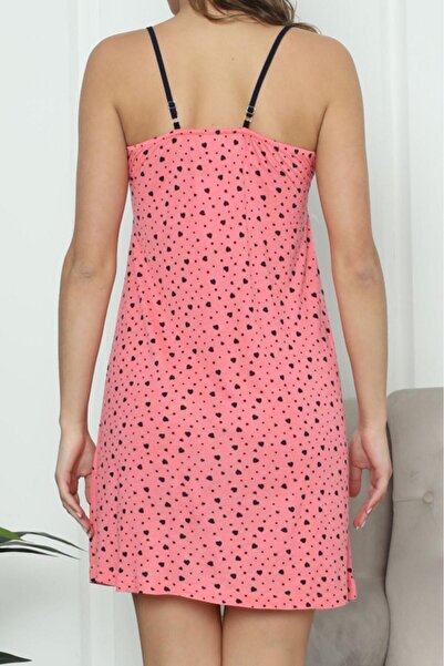 Nicoletta Női tunika hálóing kötélpántos viszkóz lycra RÓZSASZÍN