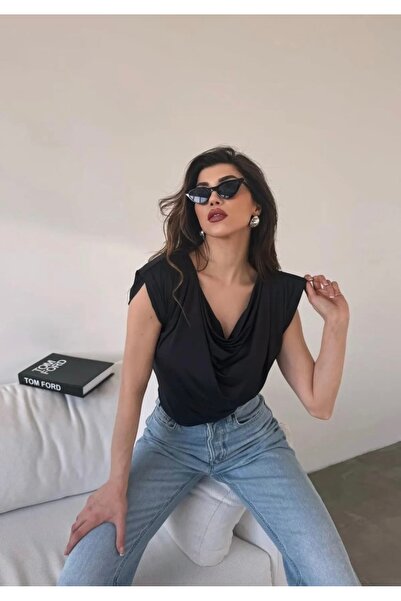 MODAYA Sandy Blouse with Padded Shoulders