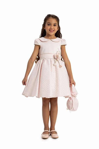 Pamina Girl's Bag Dress 3-7 Years Old Powder