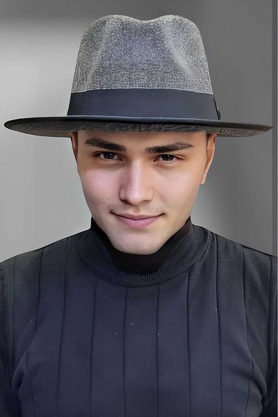 Uniquetrenders Ανδρικό καπέλο Fedora Panama Stamp