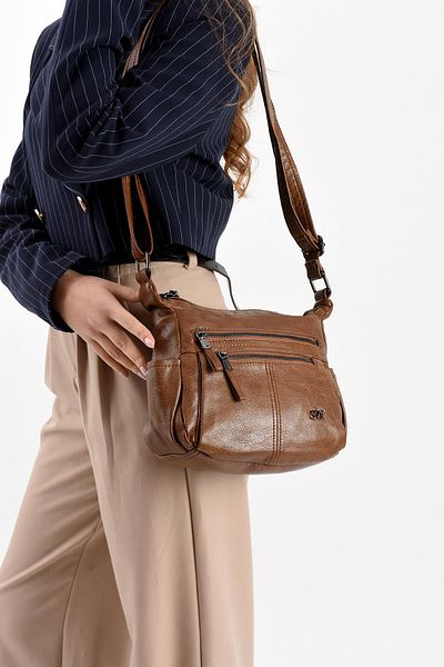 571 Collections Çanta Чанта за през рамо от изкуствена кожа, кафява (модел: 571-13-13H)