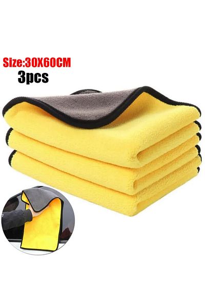 Choice 30x60cm-3pcs 3/5Pcs Microfiber Towel Car Microfiber Wash Towel Microfiber Cleaning Cloth Car Wash Dr