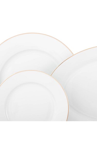 Dania White dinner set with gold line, consisting of 28 pieces