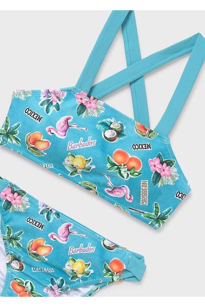 MAYORAL Bikini albastru pentru fetiță de 10-14 ani cu imprimeu