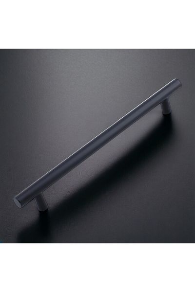 Badem10 Tijă Mâner metalic negru 256 mm 25,6 cm Mobilier Bucătărie Sertar Dulap Mâner dulap Mâner