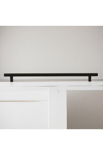Badem10 Tijă 10 bucăți mâner metalic negru (512 mm-51,2 cm) mobilier bucătărie sertar dulap dulap mâner mâner