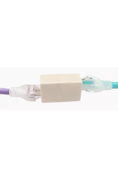 HADRON Adsl Cat5 Cat6 Rj45 أنثى إلى أنثى-RJ45 الموحد-تمديد كابل محول متوسط ​​RJ45 الوسيطة 25 قطعة
