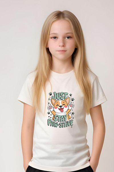 panios kids Just Stay Paw Printed T-shirt και φούτερ για κορίτσια σετ κάτω-κορυφής