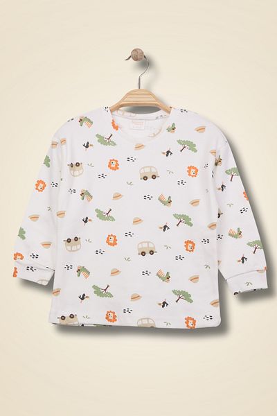 Beniizle Set de pijamale pentru bărbați cu model Cars 100% bumbac