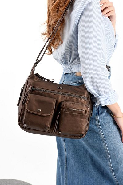 571 Collections Çanta Faux Leather Shoulder Bag Bronze (Model: 571-13-10K)