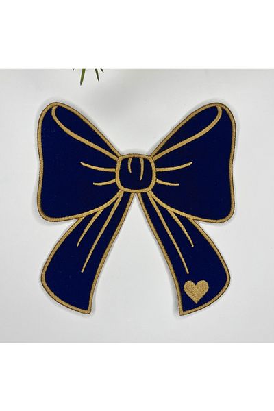 decofav Κεντημένη υφασμάτινη σερβιέτα κοκτέιλ σε σχήμα κορδέλας, μπλε και Sverkis