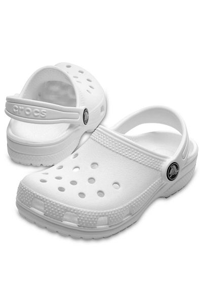 Crocs شبشب أبيض كلاسيكي للأطفال