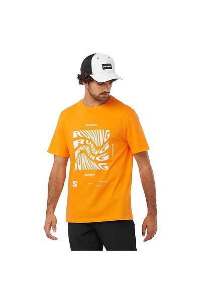 Salomon Тениска за бягане Erkek Graphic - M, Lc2219100 Сари