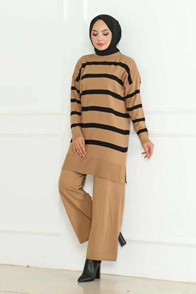 mf venessa طقم تريكو نسائي رفيع - مقاس مناسب موسمي ومعنوي