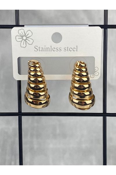 Brethils Cut Model Bottega Rose Earrings Tarnish Free Guaranteed Steel Shipped in Gift Box