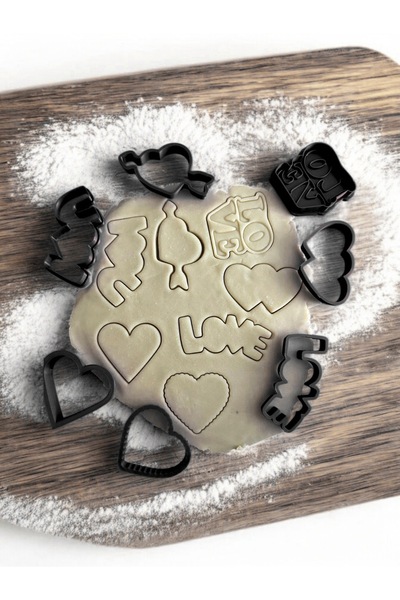Home Valentine's Day Heart Cookie Mold Set 7 Pieces