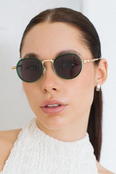 Bilge Karga Bertel Gold Green Black Sunglasses