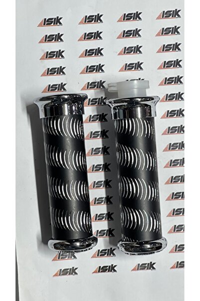 Universal Motorsiklet Elcik Krom - Siyah ( Chopper 22 MM uyumlu )