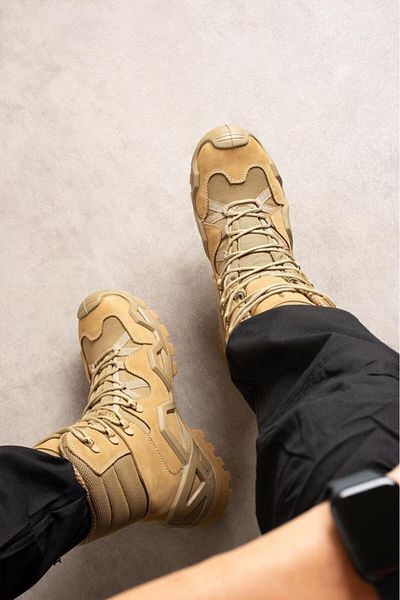 SINGLE SWORD Συνδεδεμένα Waterpassable Boltopual Outdoor Winter Military 41 Μήκος Μπεζ Desert Boots