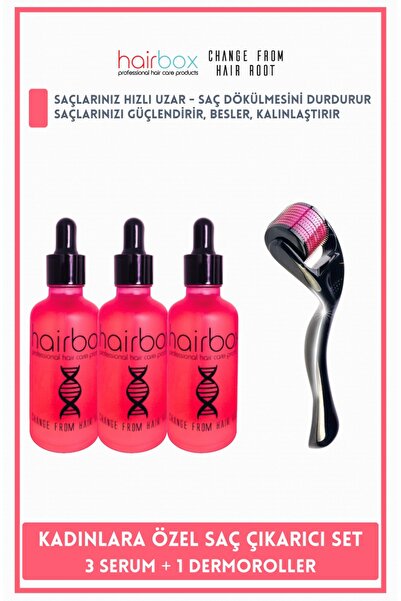 hairbox professional hair care products Kadın Saç Serumu, Saç Serumu , Saç Gürleştirici (3 SERUM 1 ADET TARAK)