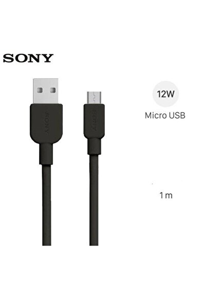Sony Cp-ab100 100cm Micro Usb 2.4a Hızlı Şarj Ve Data Kablosu Siyah