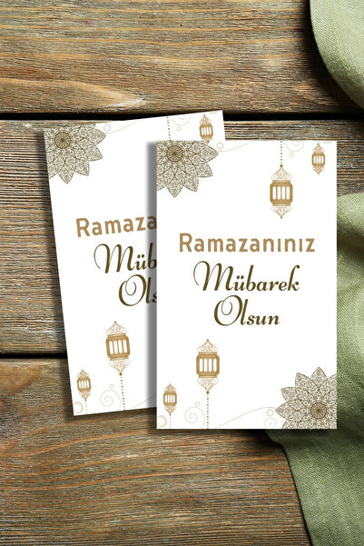 Metranya Ramazan Tebrik Kartı 50 Adet Ramazanınız Mübarek Olsun Temalı Teşekk...