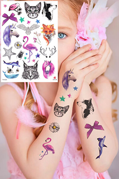 BP Tattoo Unicorn Çocuk Dövmesi Renkli Unicorn Tattoo