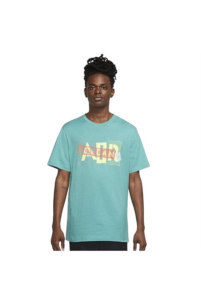 JORDAN Ανδρικό μπλουζάκι M Brand Gfx Ss Crew 3 Green - Dm1426-392