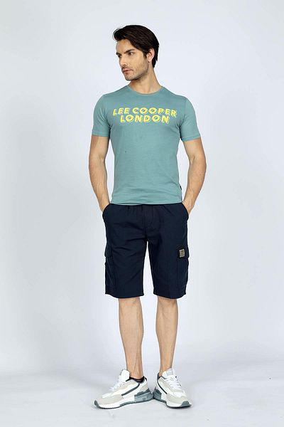Lee Cooper Mike Men's 100% Cotton O Neck T-Shirt Çağla