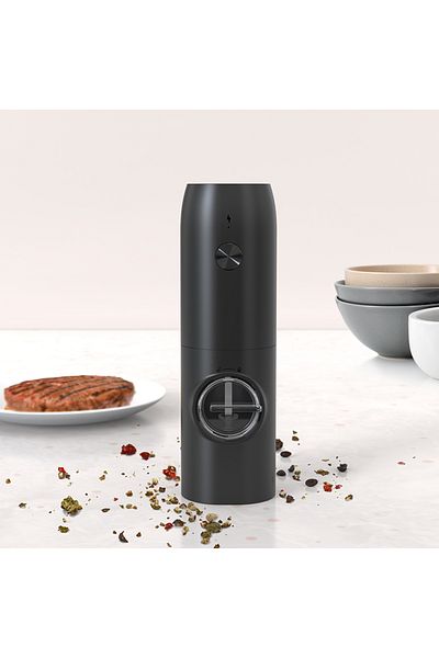 Choice Light Grey USB Rechargeable Electric Salt Pepper Grinder With Adjustable Roughness Freshly Ground Pe